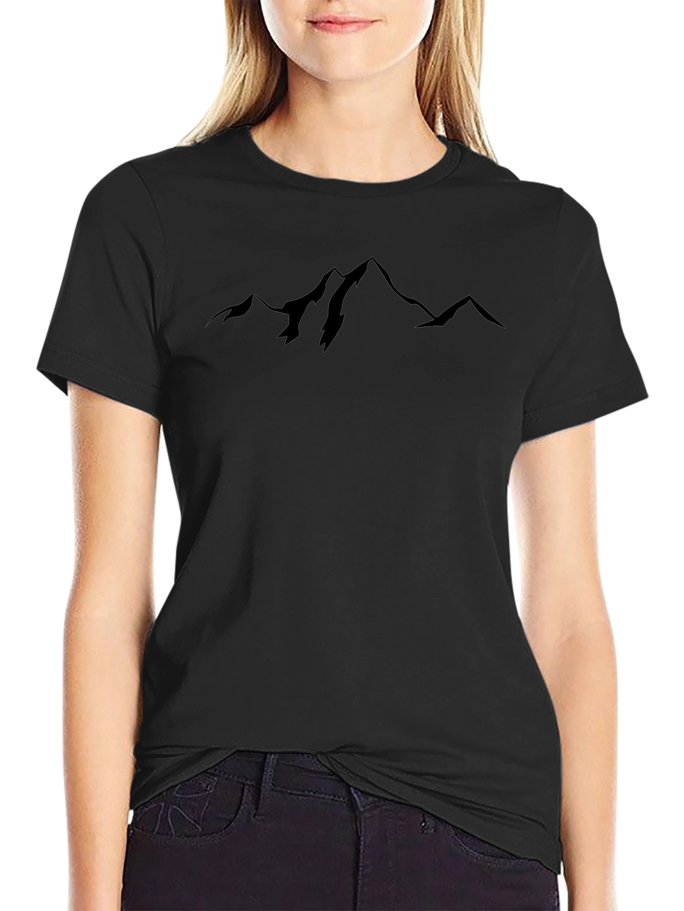 Mountain Silhouette Black T-Shirt - Adventure Ready