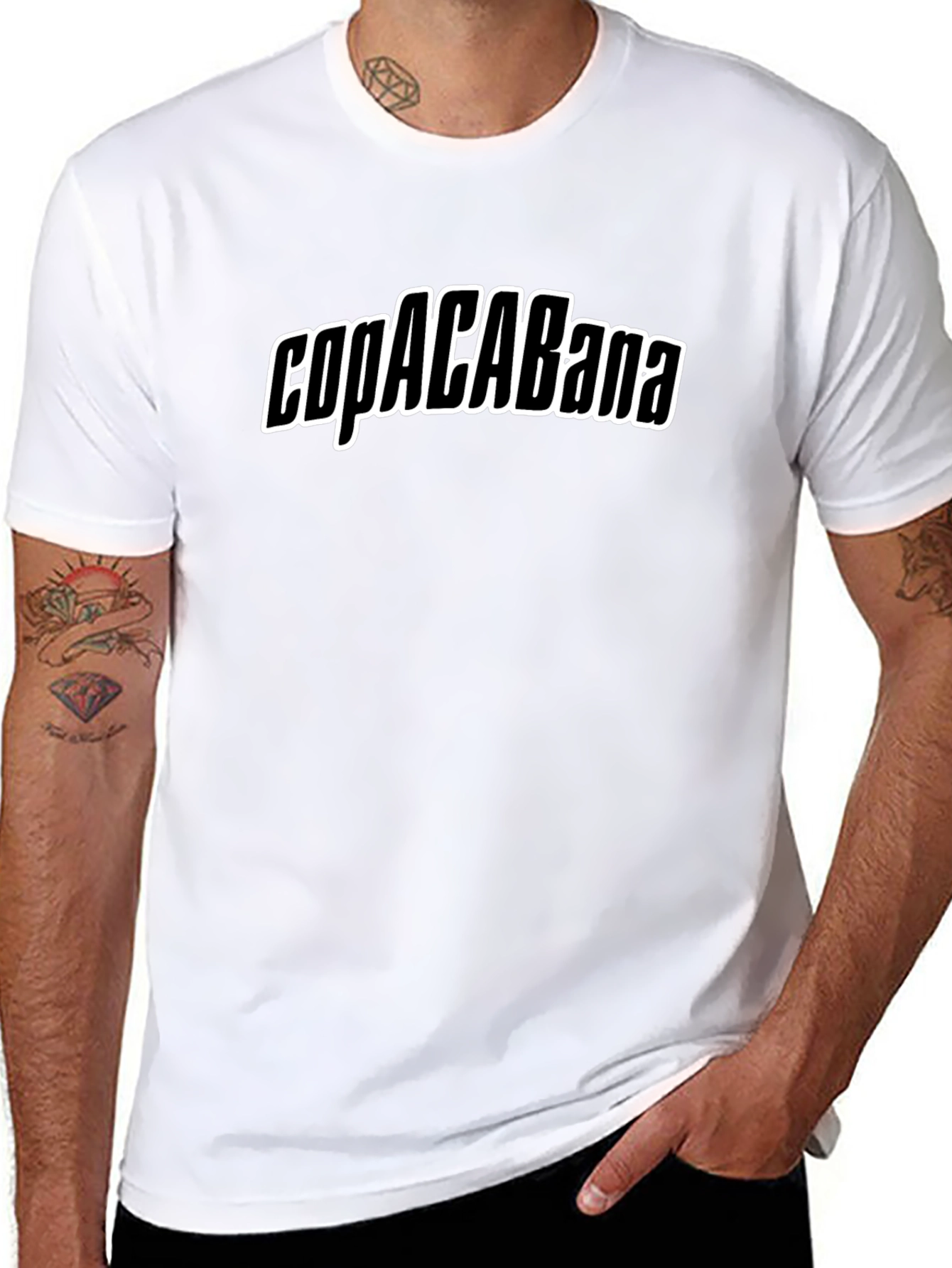 Copacabana Bold Graphic Black T-Shirt