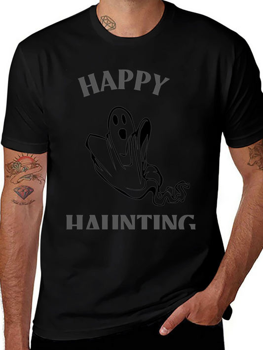 Happy Haunting Ghost Graphic T-Shirt