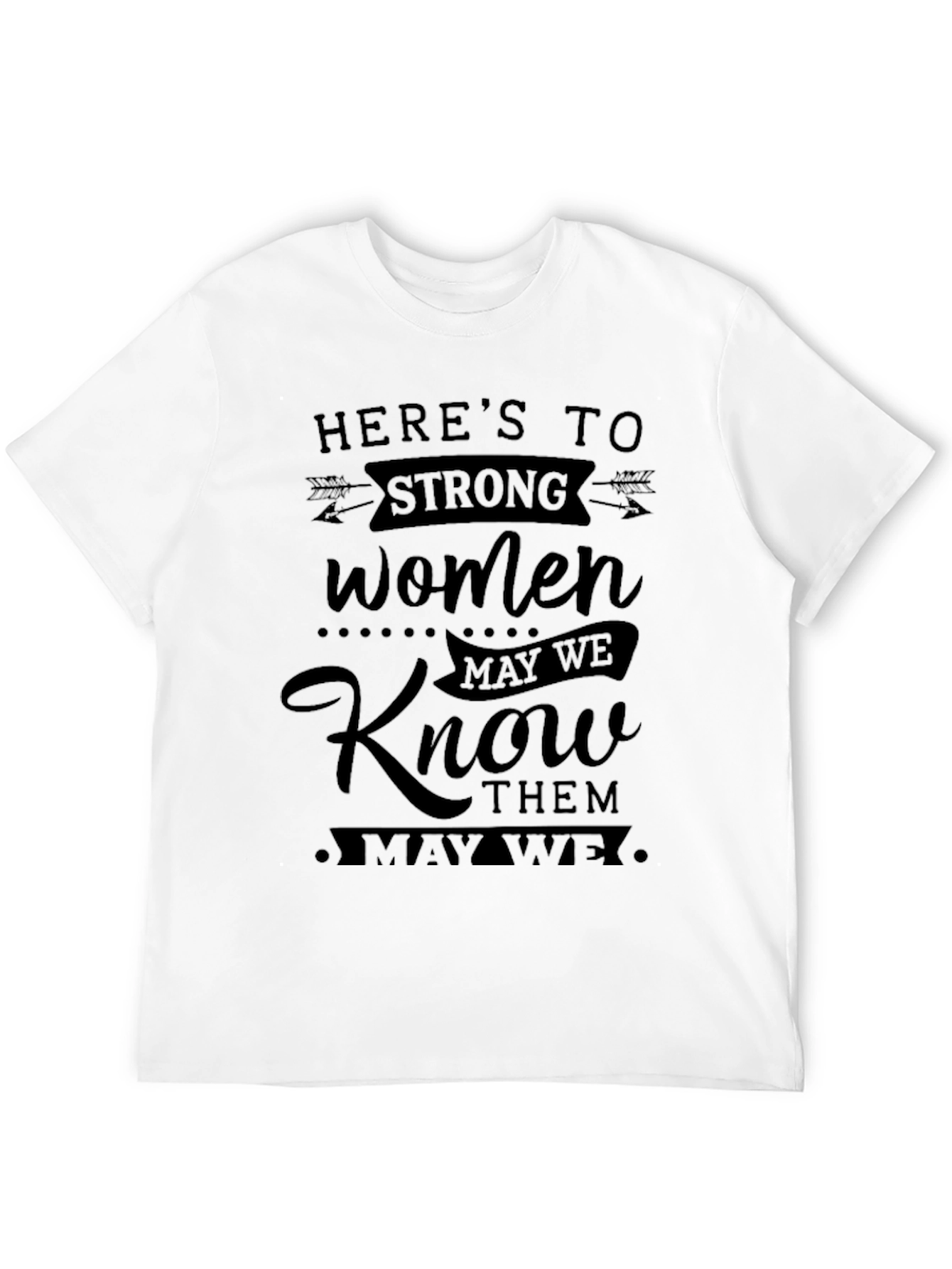 Strong Women Graphic Tee - Black Crew Neck T-Shirt