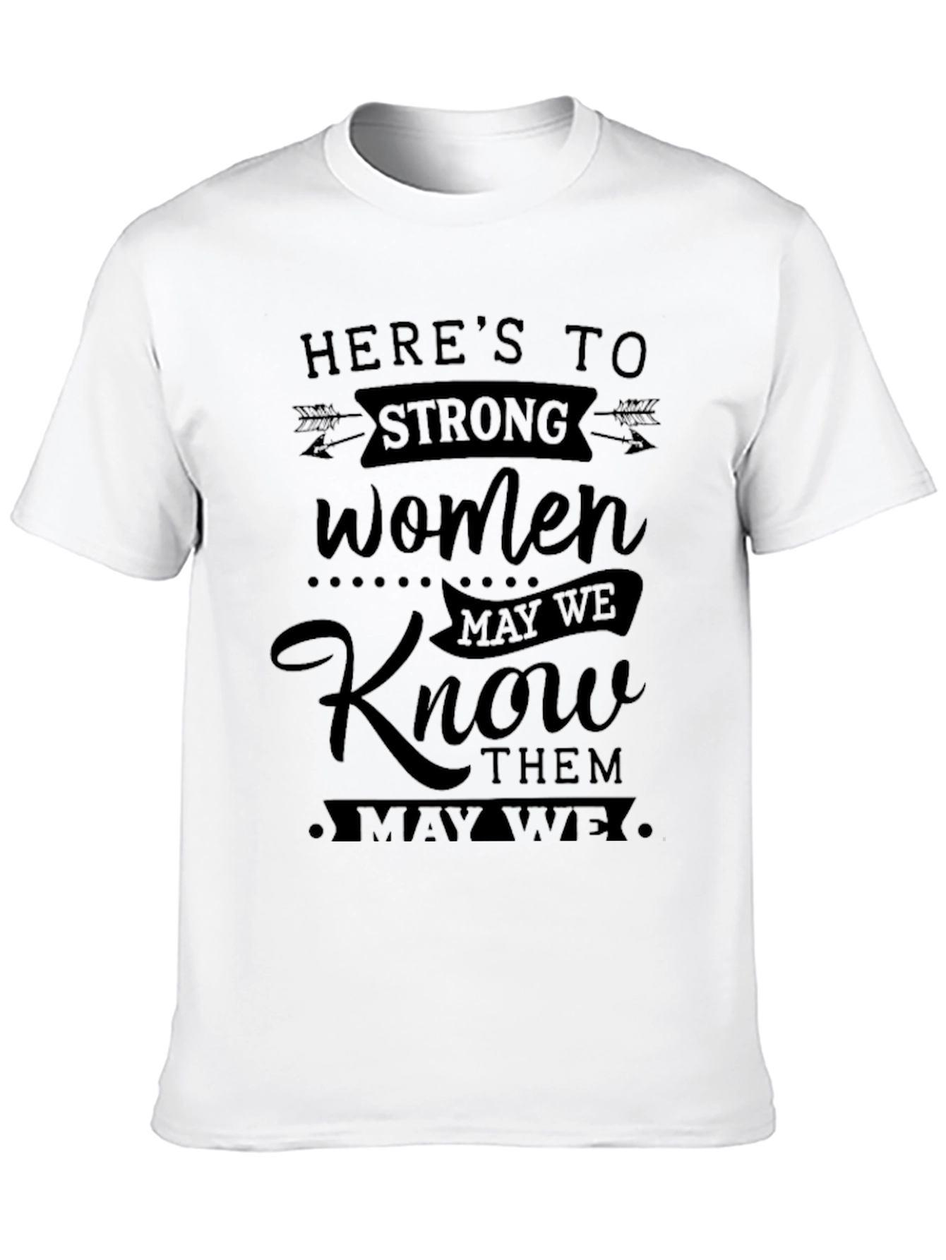 Strong Women Graphic Tee - Black Crew Neck T-Shirt
