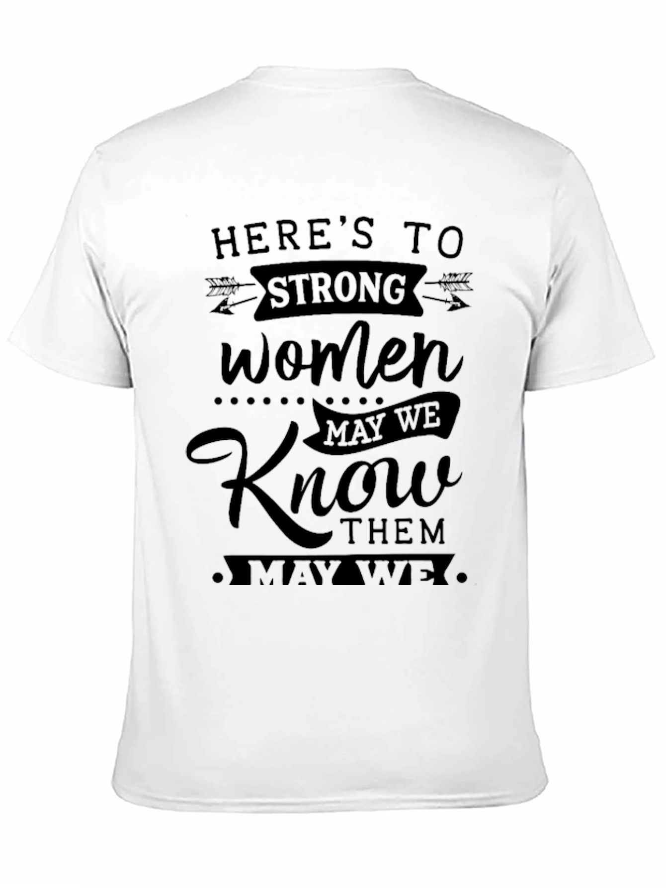 Strong Women Graphic Tee - Black Crew Neck T-Shirt