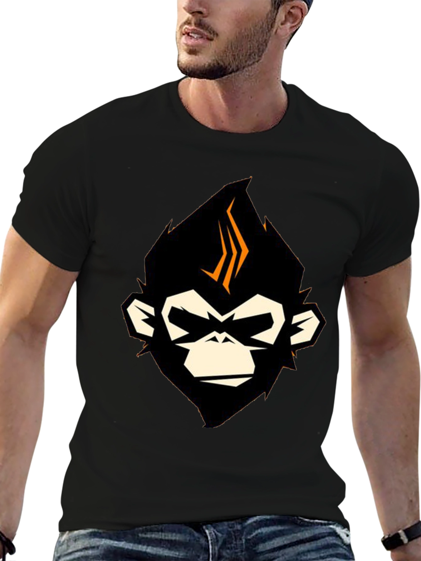 Cool Monkey Graphic Black T-Shirt