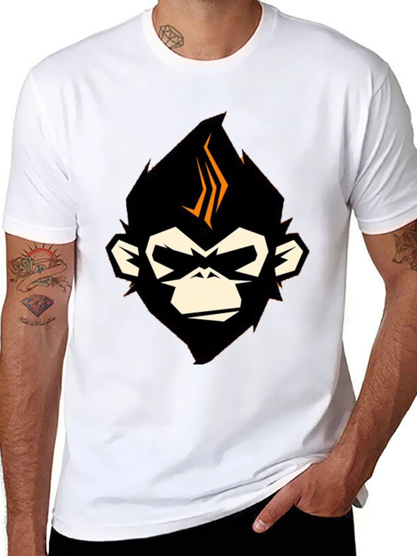 Cool Monkey Graphic Black T-Shirt