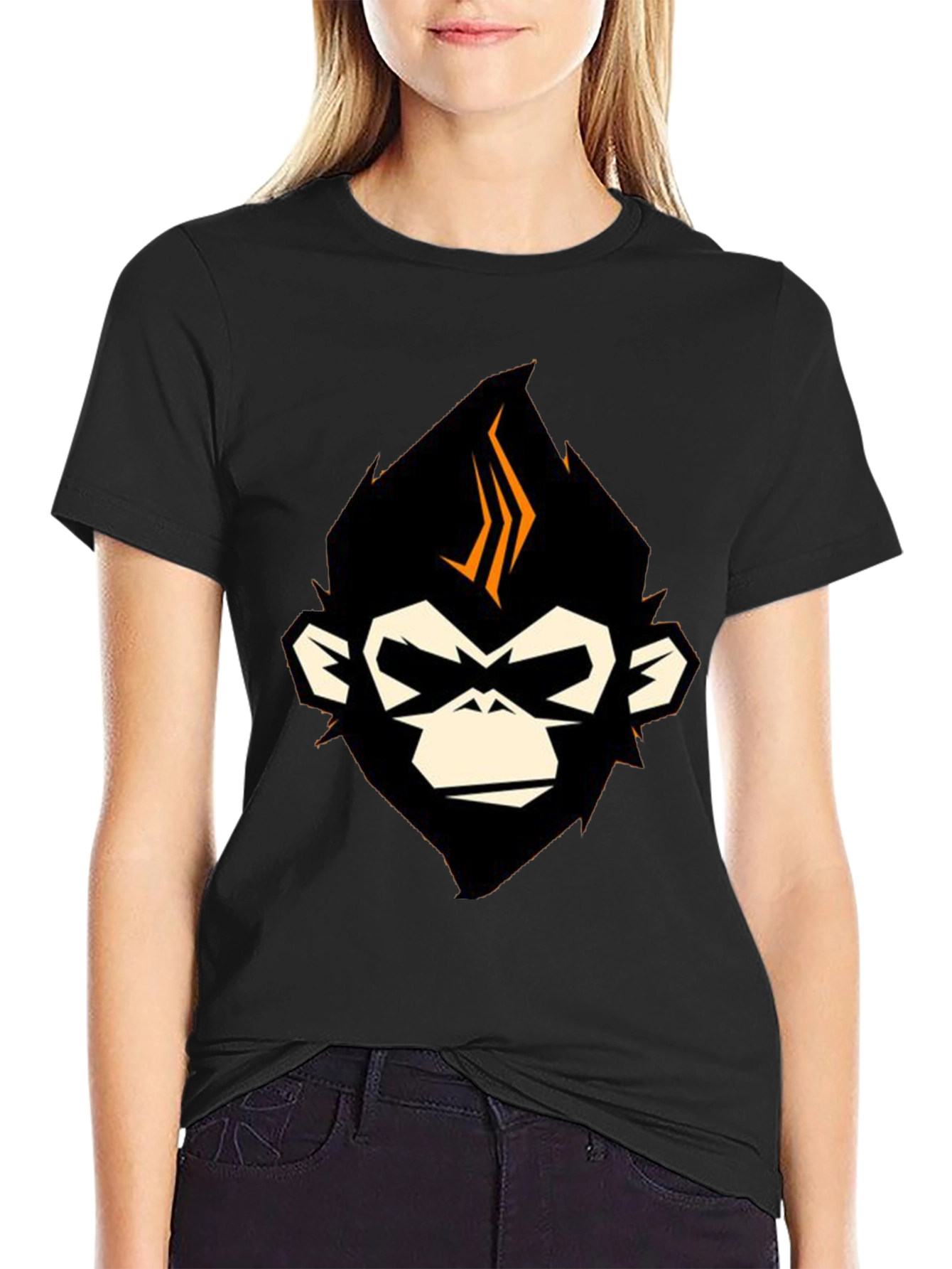 Cool Monkey Graphic Black T-Shirt