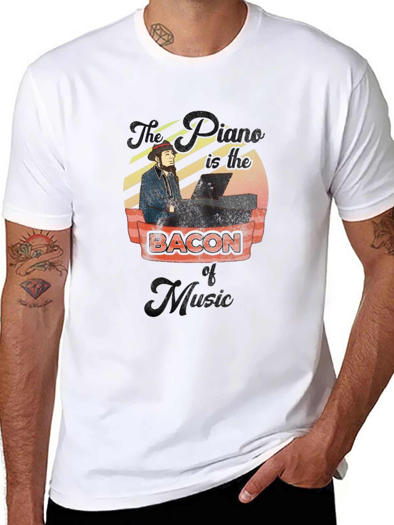Piano & Bacon Music T-Shirt