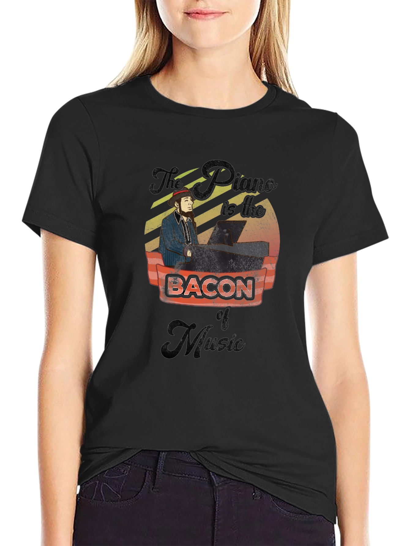 Piano & Bacon Music T-Shirt