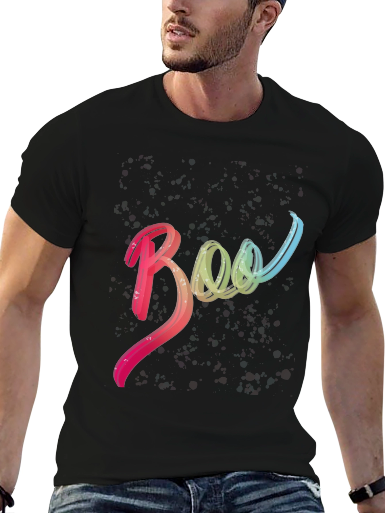 Boo Halloween Graphic Tee - Spooky Season Shirt