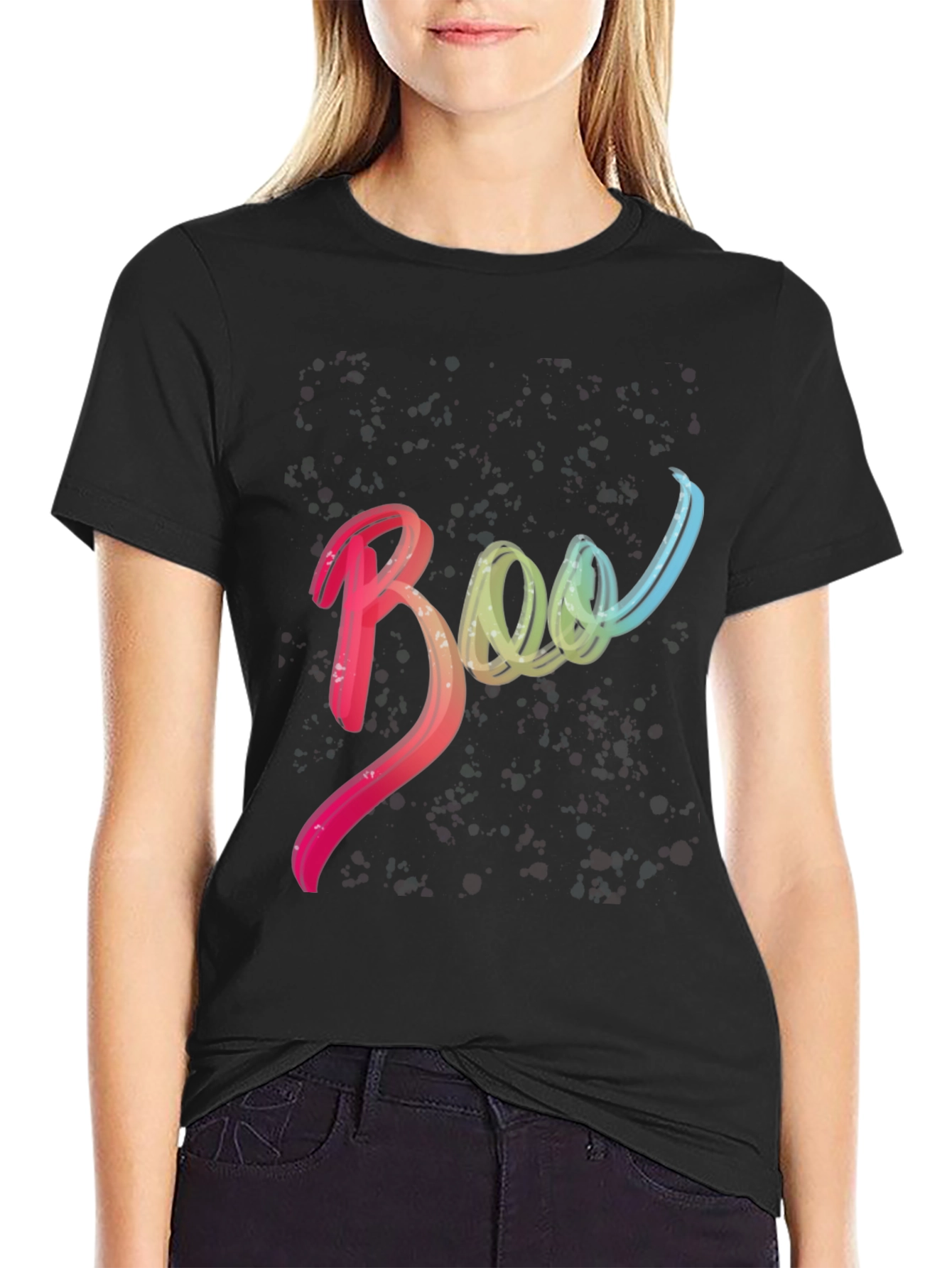 Boo Halloween Graphic Tee - Spooky Season Shirt