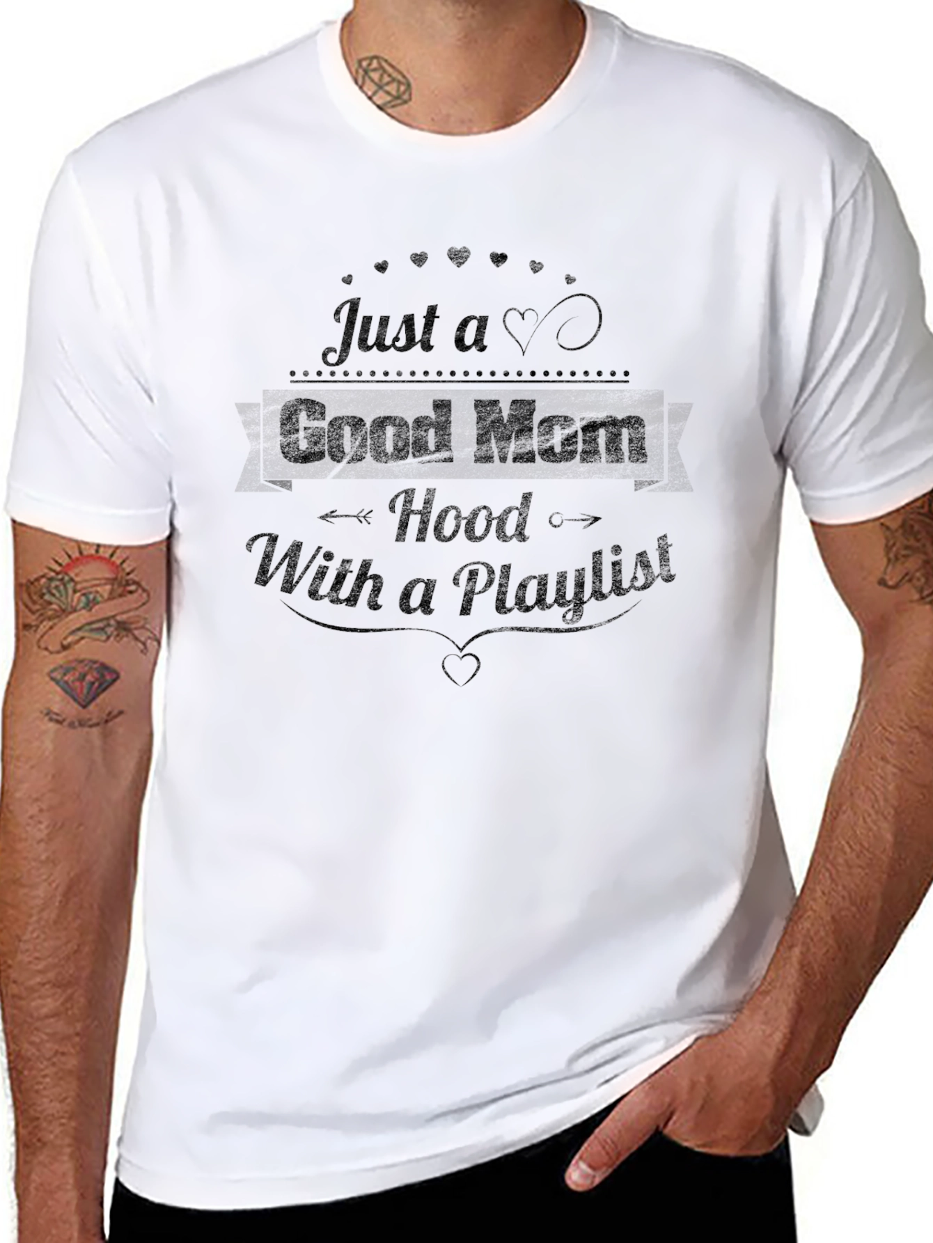 Good Mom Hood Playlist Graphic Tee