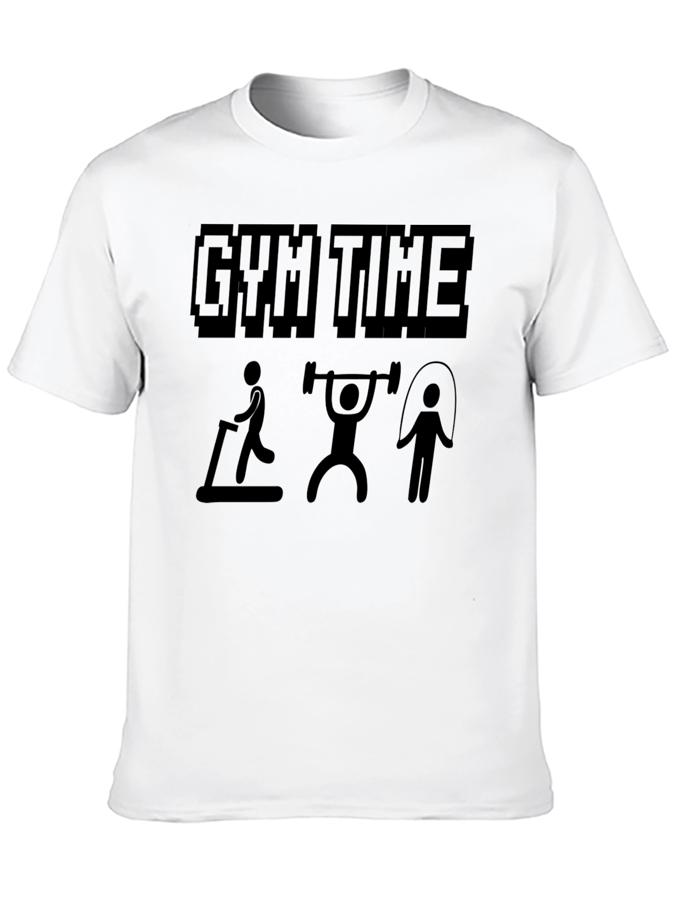 Gym Time Black Graphic T-Shirt - Workout Ready!
