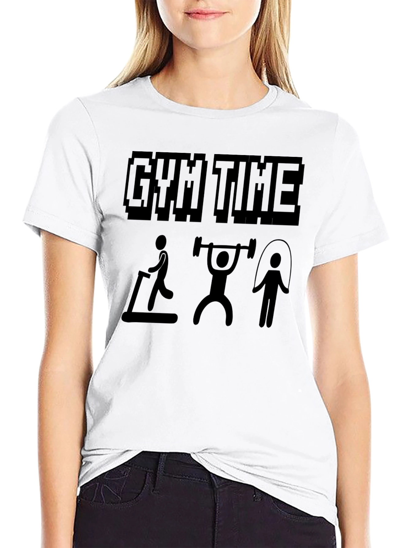 Gym Time Black Graphic T-Shirt - Workout Ready!