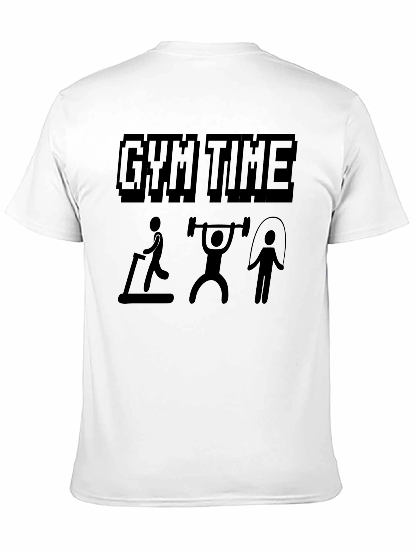 Gym Time Black Graphic T-Shirt - Workout Ready!