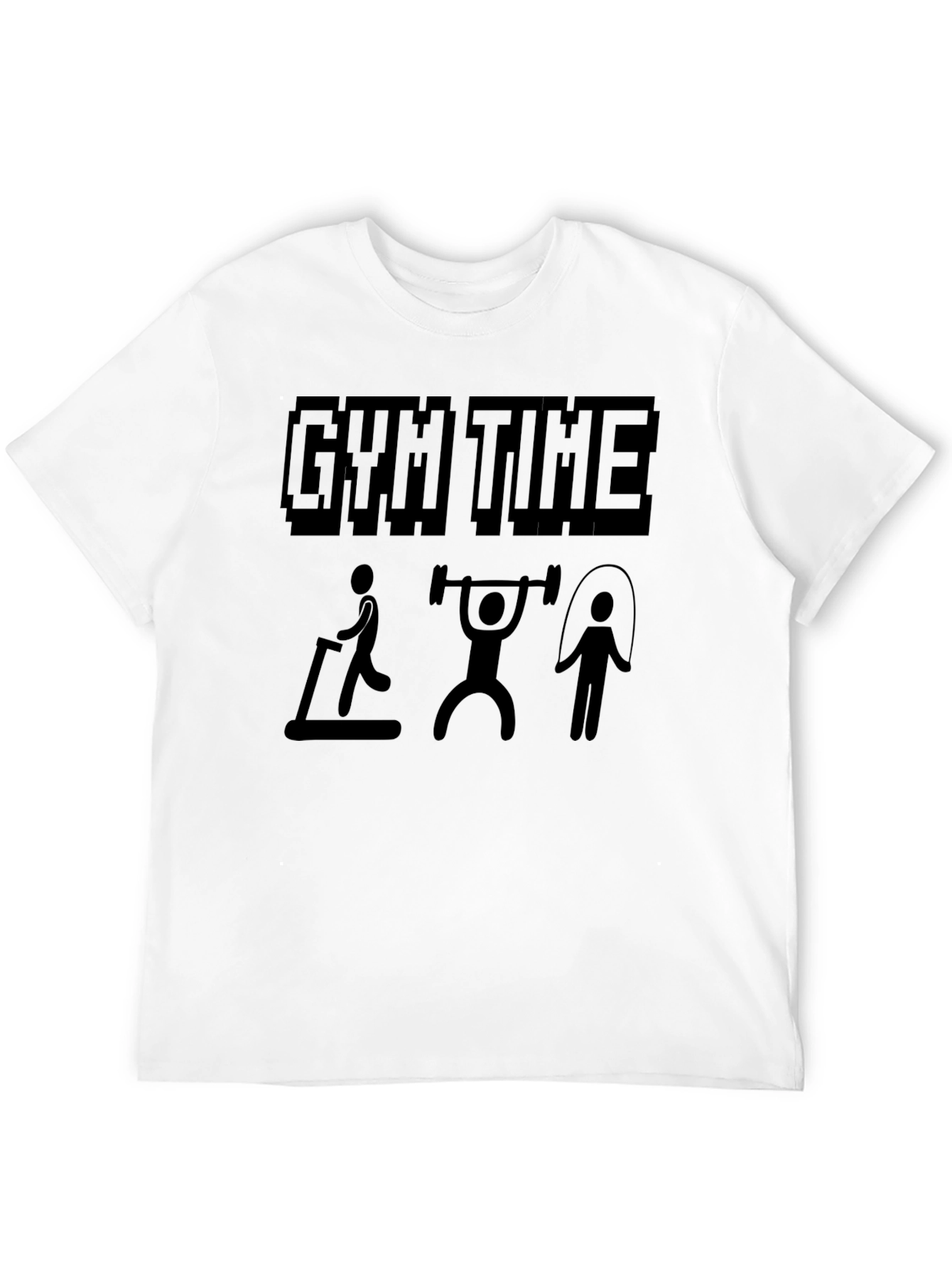 Gym Time Black Graphic T-Shirt - Workout Ready!