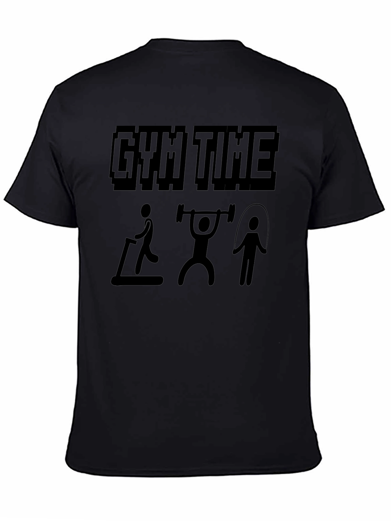 Gym Time Black Graphic T-Shirt - Workout Ready!