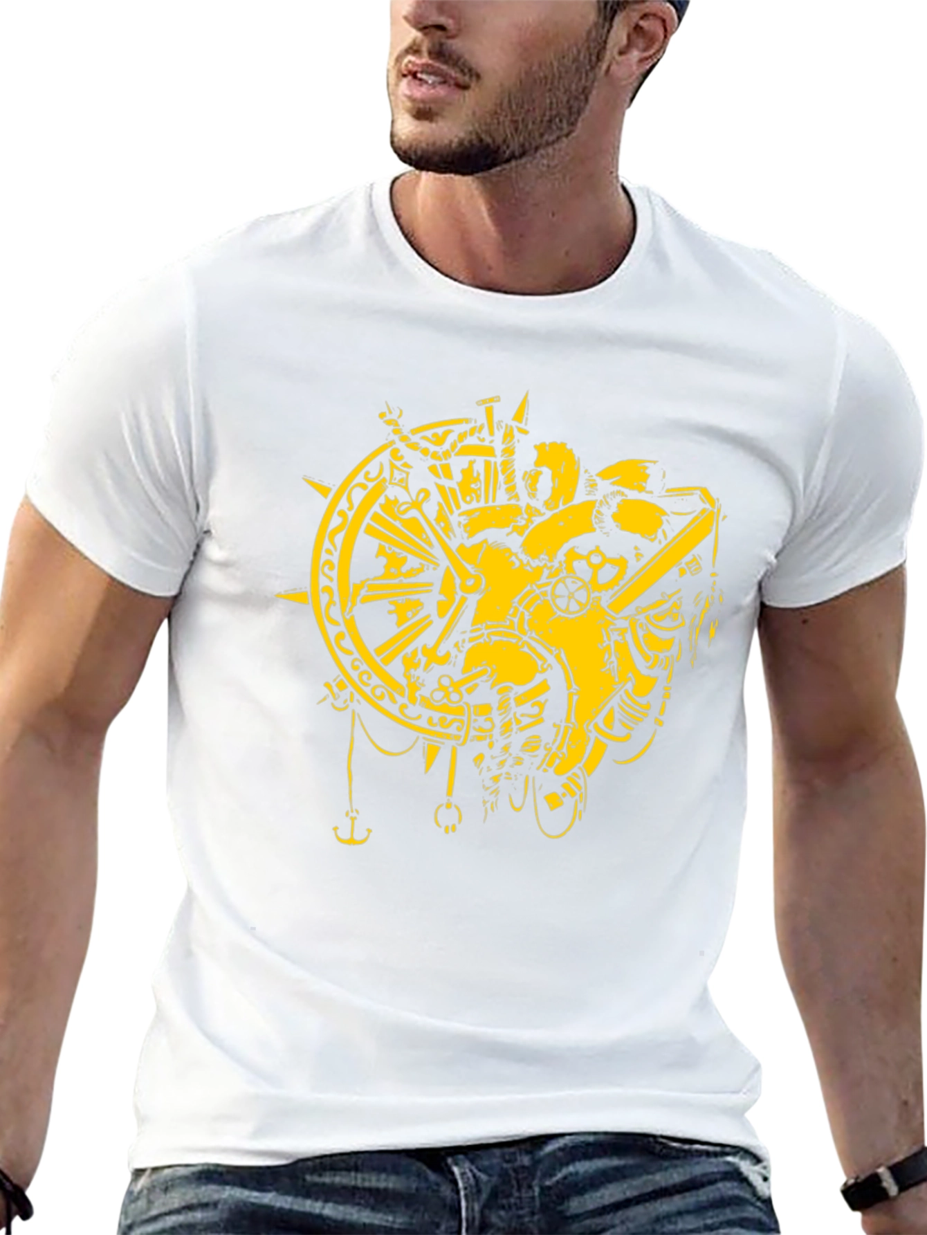 Steampunk Heart T-Shirt - Gear & Compass Design