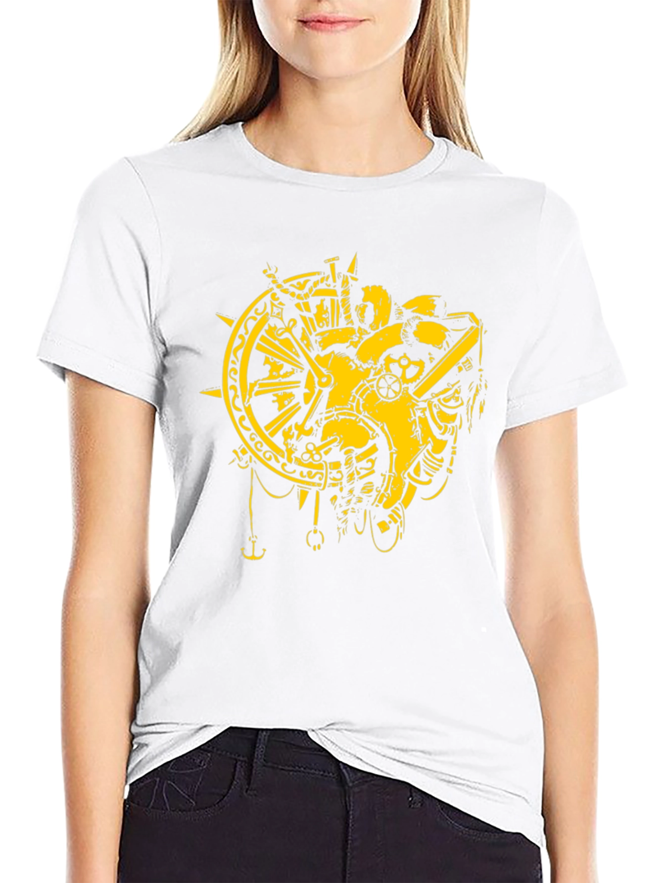 Steampunk Heart T-Shirt - Gear & Compass Design