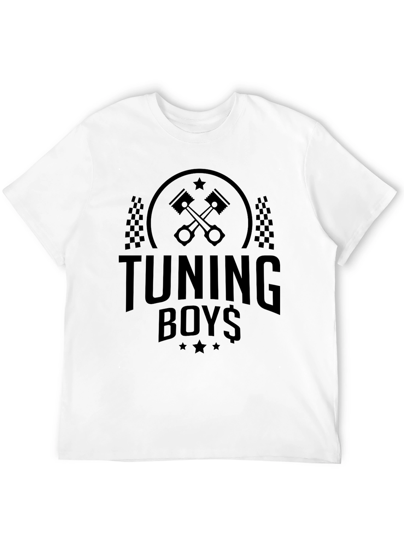Tuning Boys Black Graphic Tee
