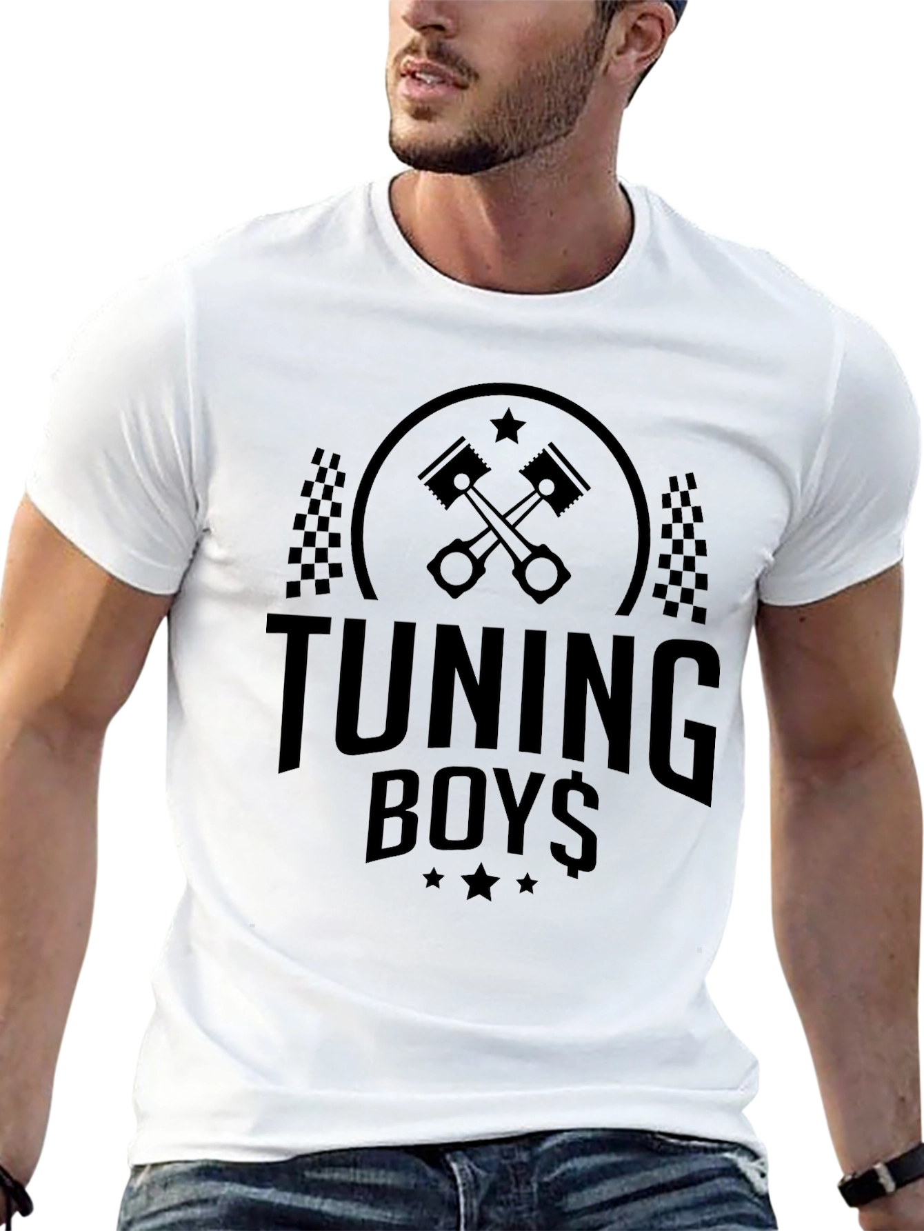 Tuning Boys Black Graphic Tee