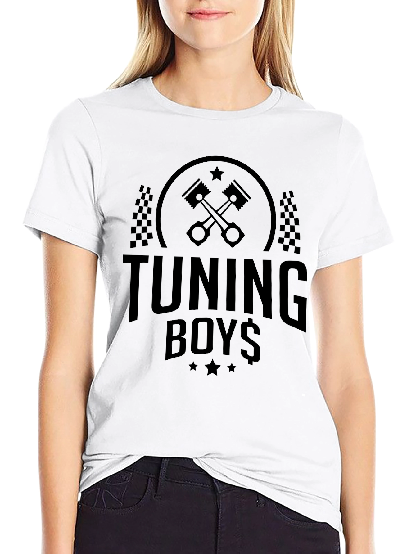 Tuning Boys Black Graphic Tee