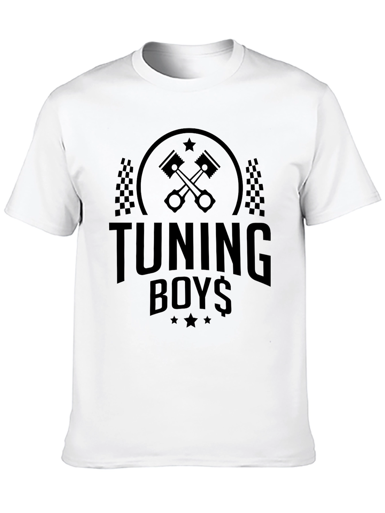 Tuning Boys Black Graphic Tee