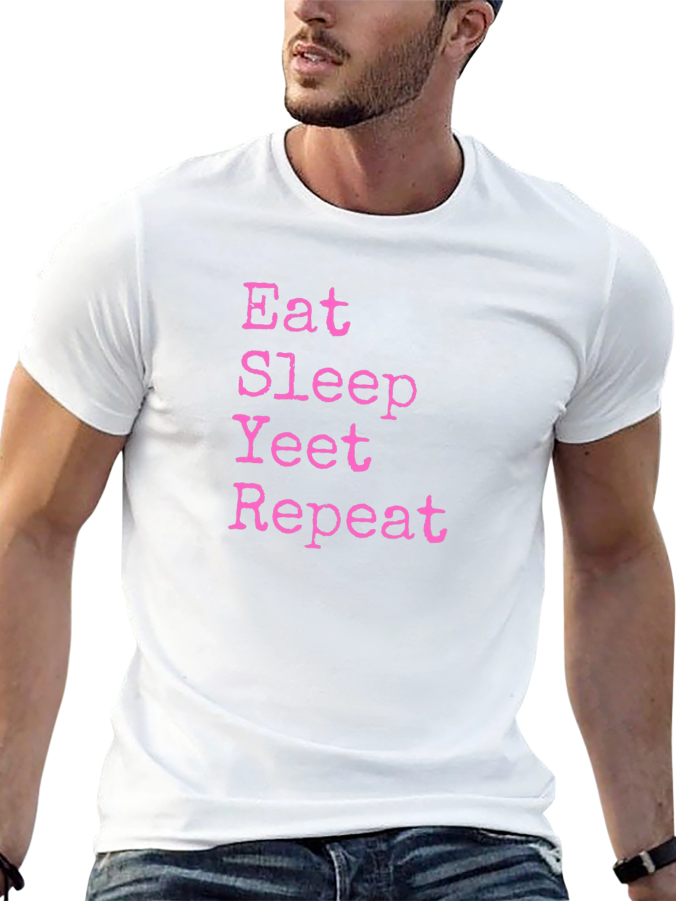 Eat Sleep Yeet Repeat Black T-Shirt