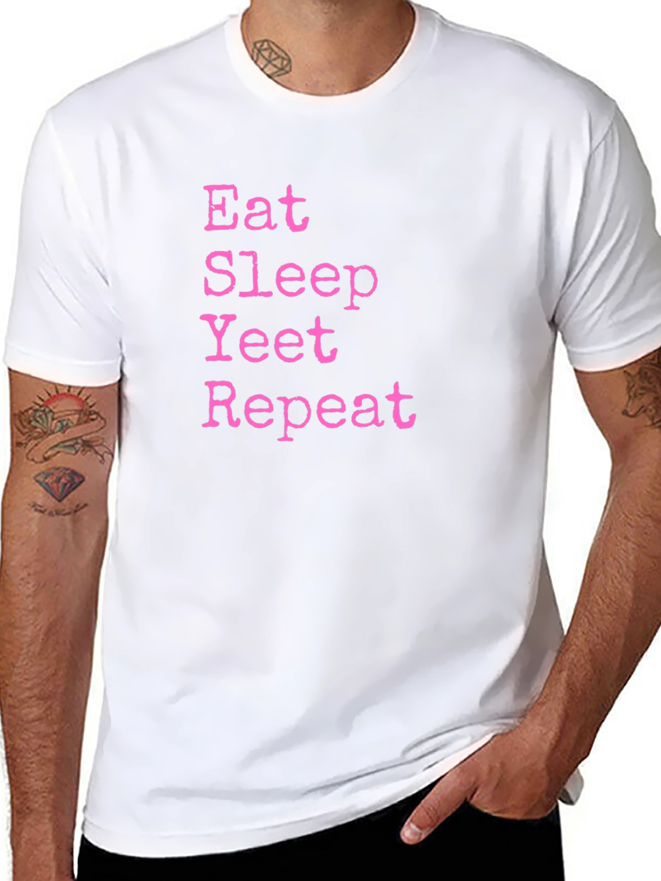 Eat Sleep Yeet Repeat Black T-Shirt