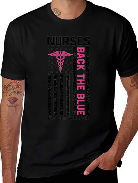 Nurses Back the Blue Graphic T-Shirt