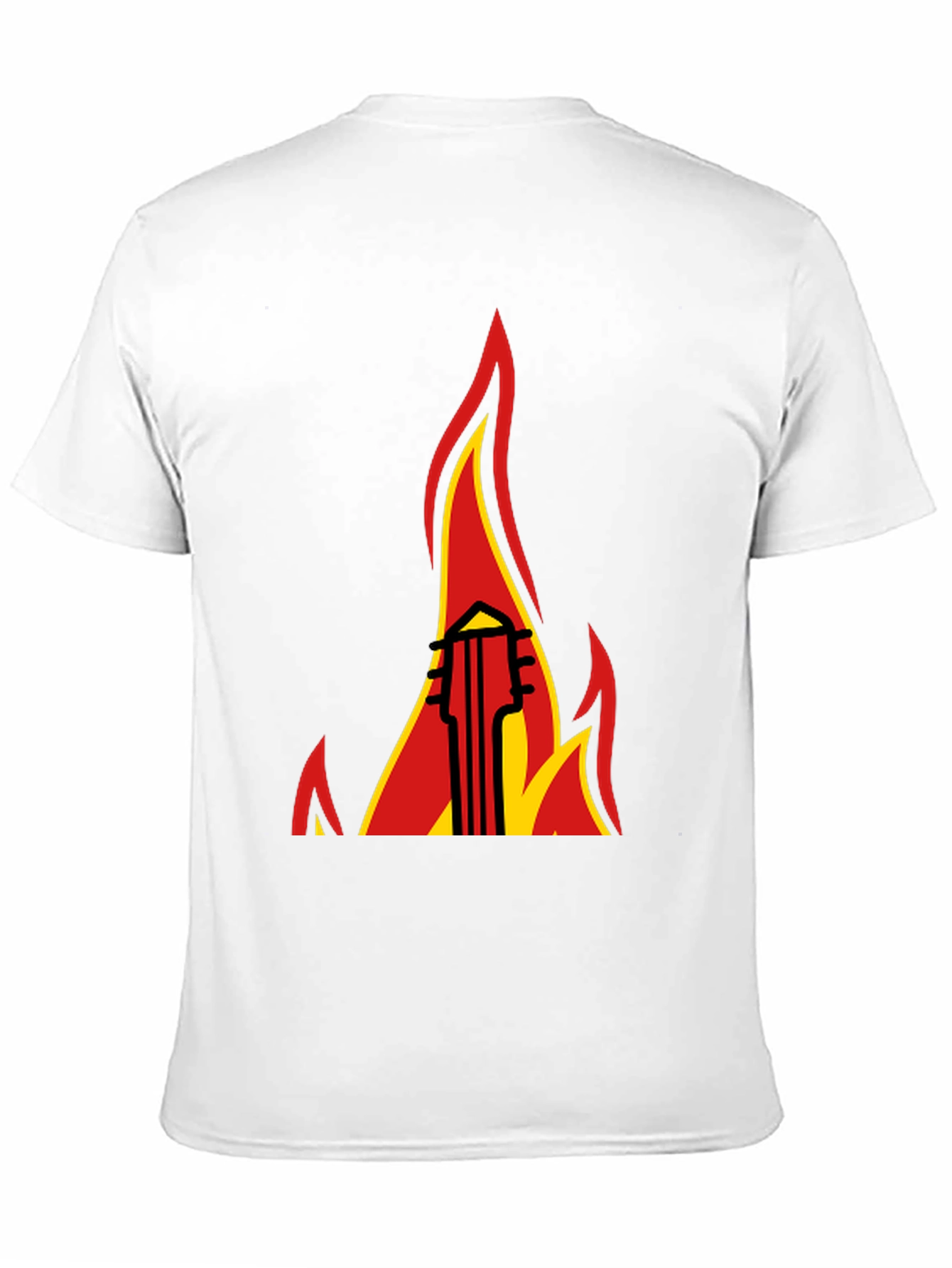 Flaming Guitar Graphic Tee - Rock On!