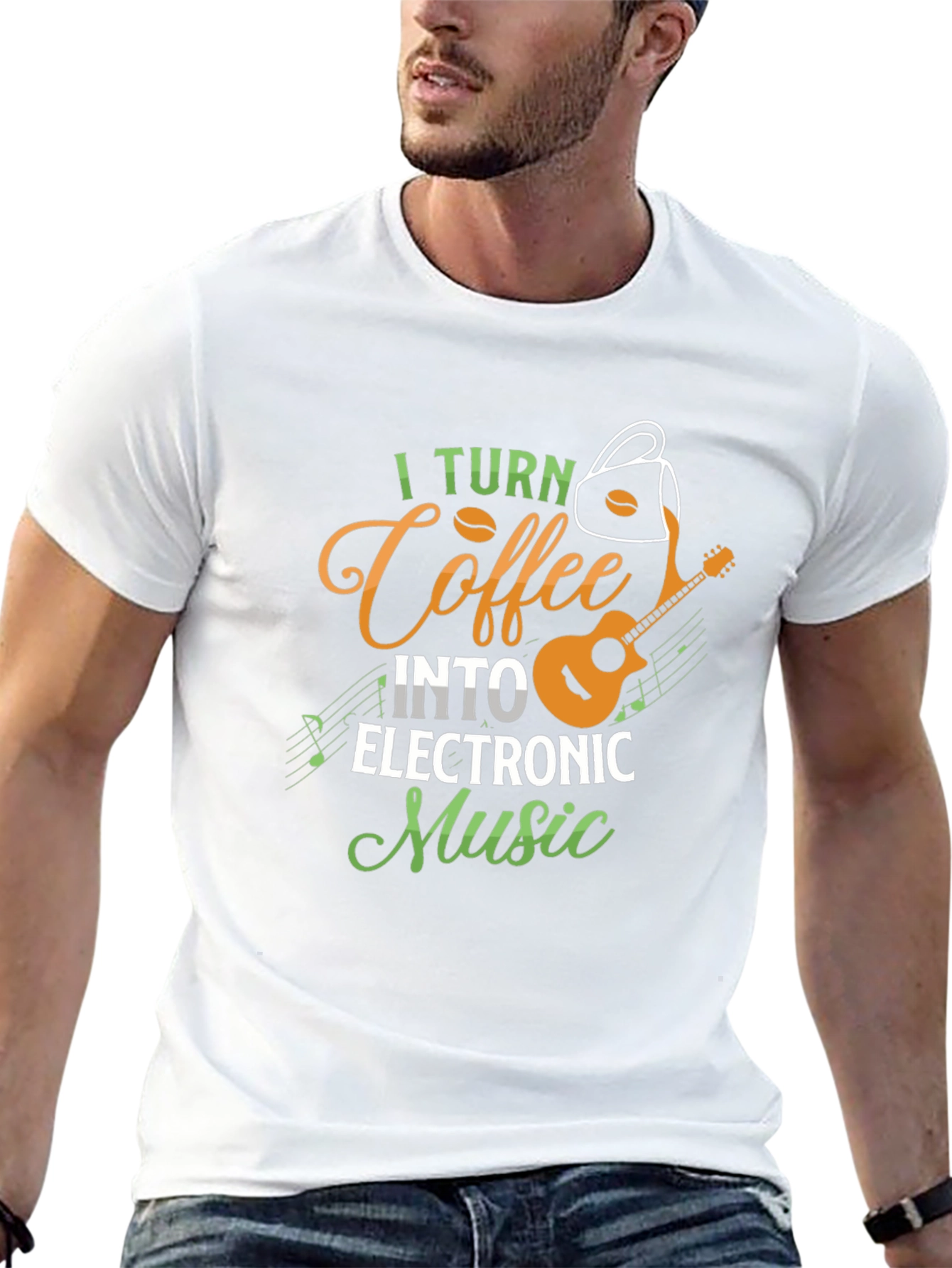 Coffee to Electronic Music T-Shirt