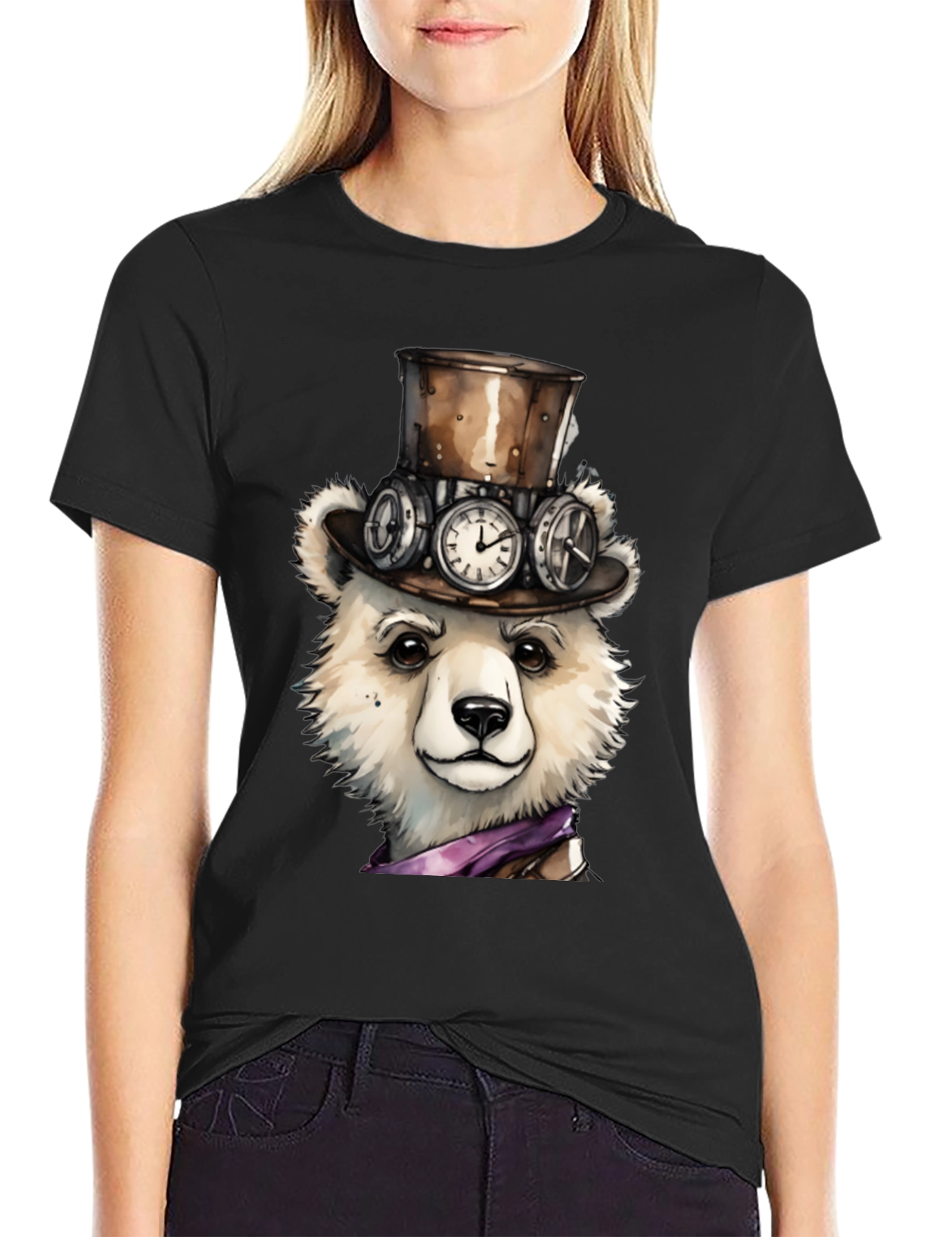Steampunk Polar Bear Graphic Tee