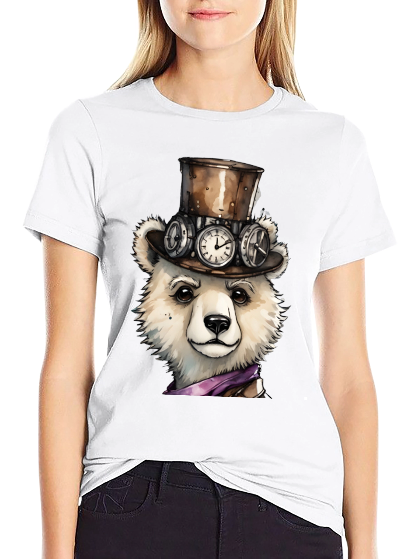 Steampunk Polar Bear Graphic Tee