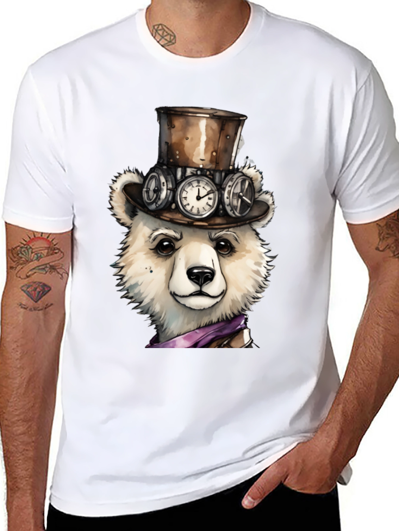 Steampunk Polar Bear Graphic Tee