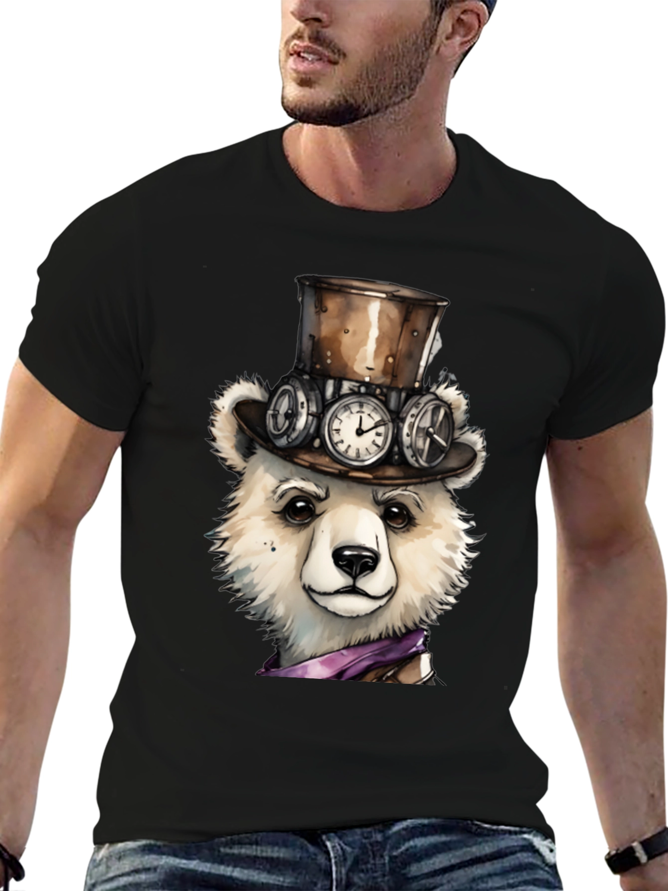 Steampunk Polar Bear Graphic Tee