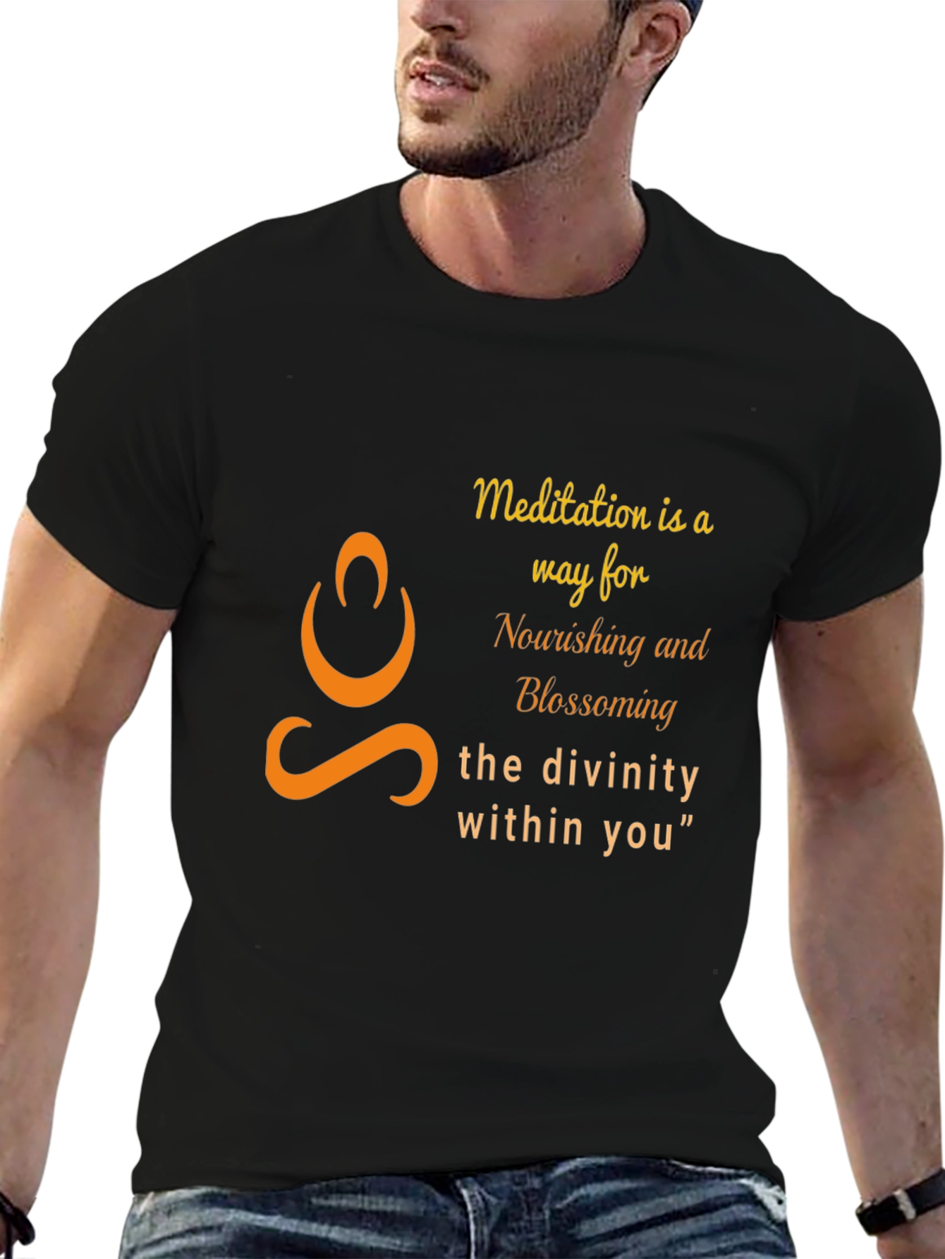 Meditation Divinity T-Shirt - Nourishing Blossoming Graphic Tee