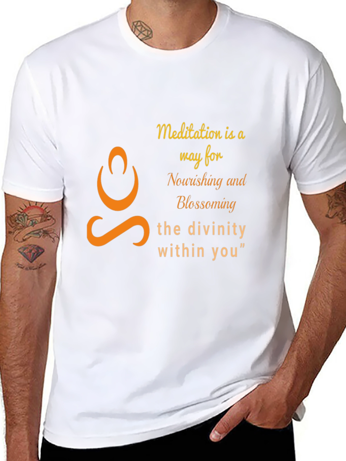 Meditation Divinity T-Shirt - Nourishing Blossoming Graphic Tee