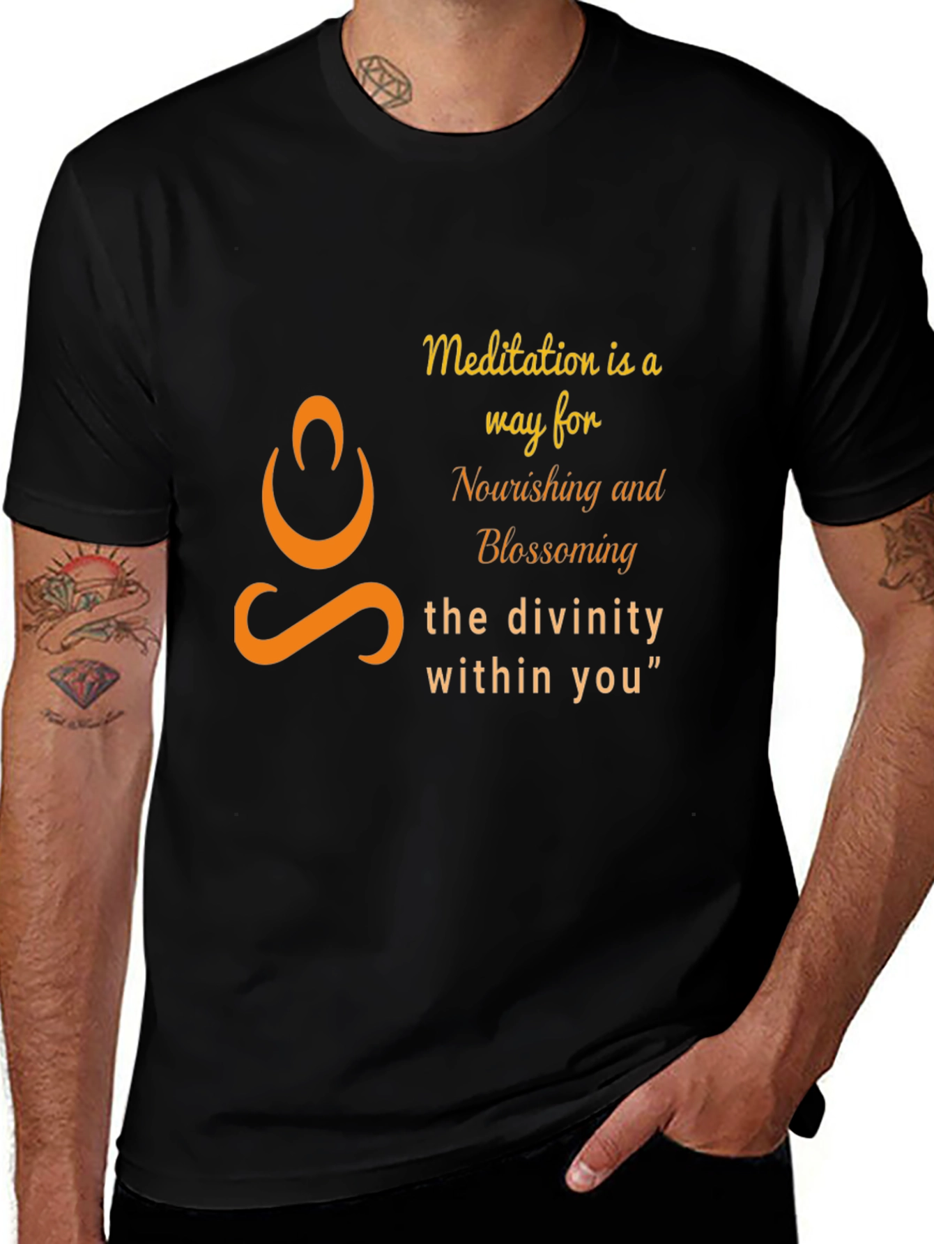 Meditation Divinity T-Shirt - Nourishing Blossoming Graphic Tee