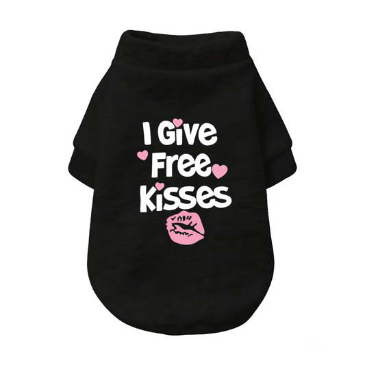 I Give Free Kisses Cute Print Pet Cardigan Sweater