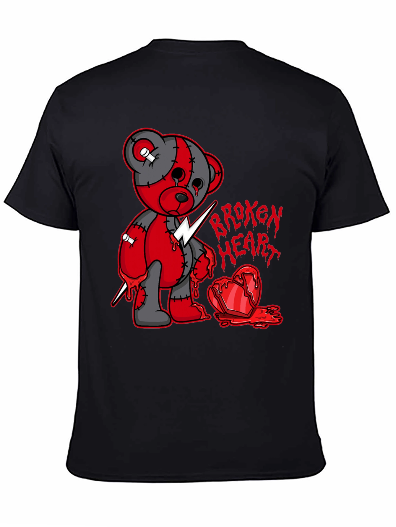 Broken Heart Bear Graphic T-Shirt