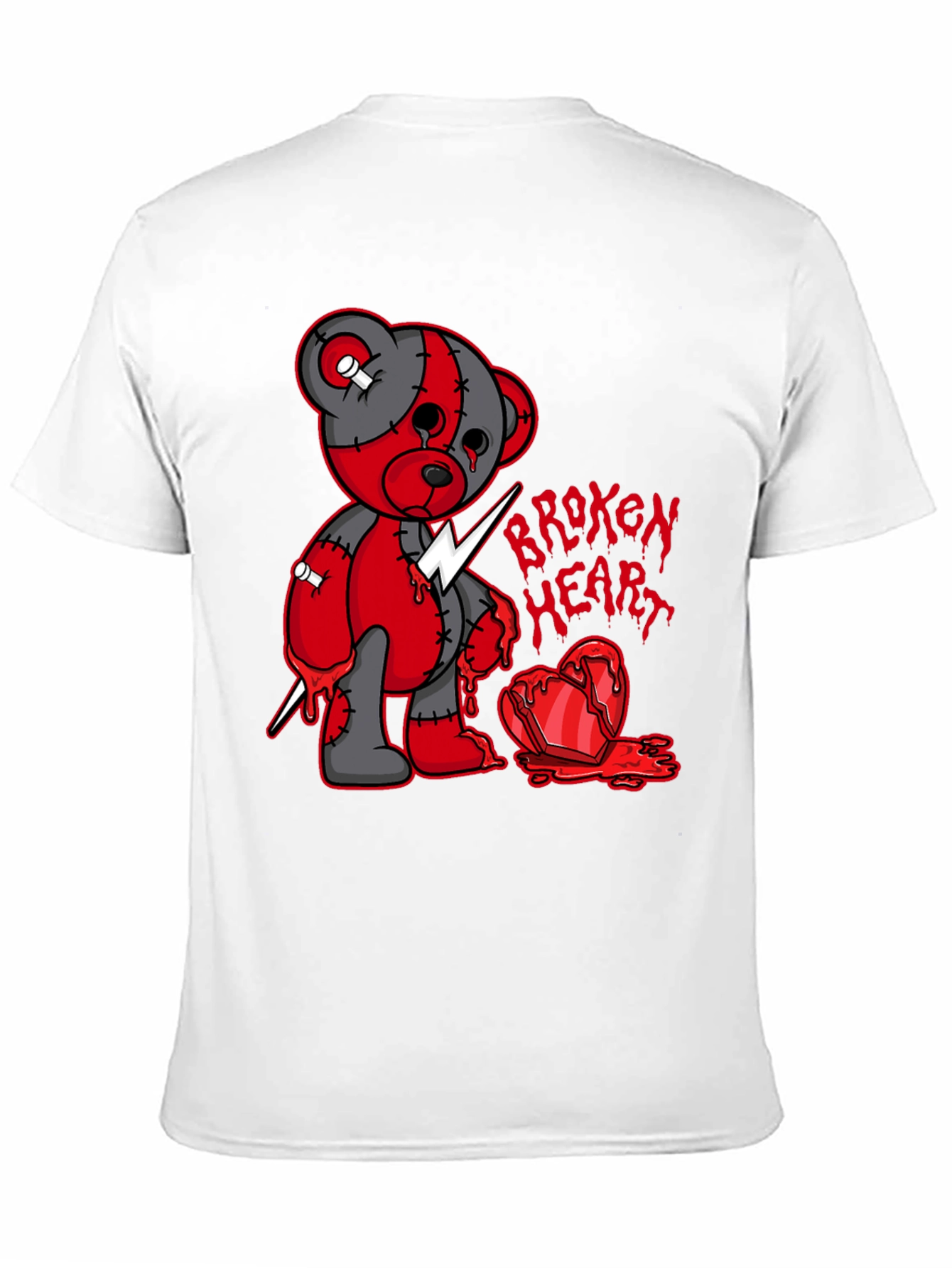 Broken Heart Bear Graphic T-Shirt