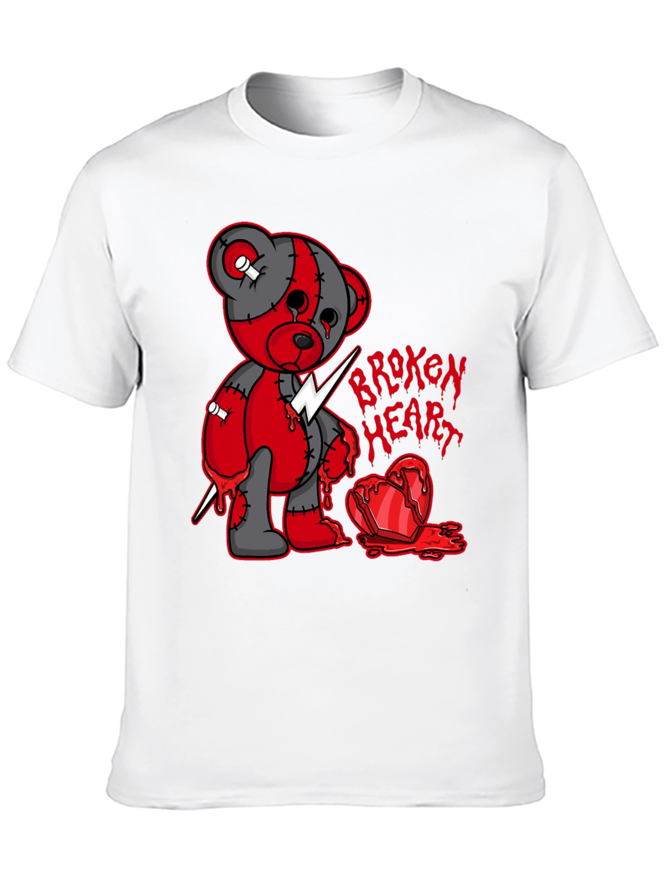Broken Heart Bear Graphic T-Shirt