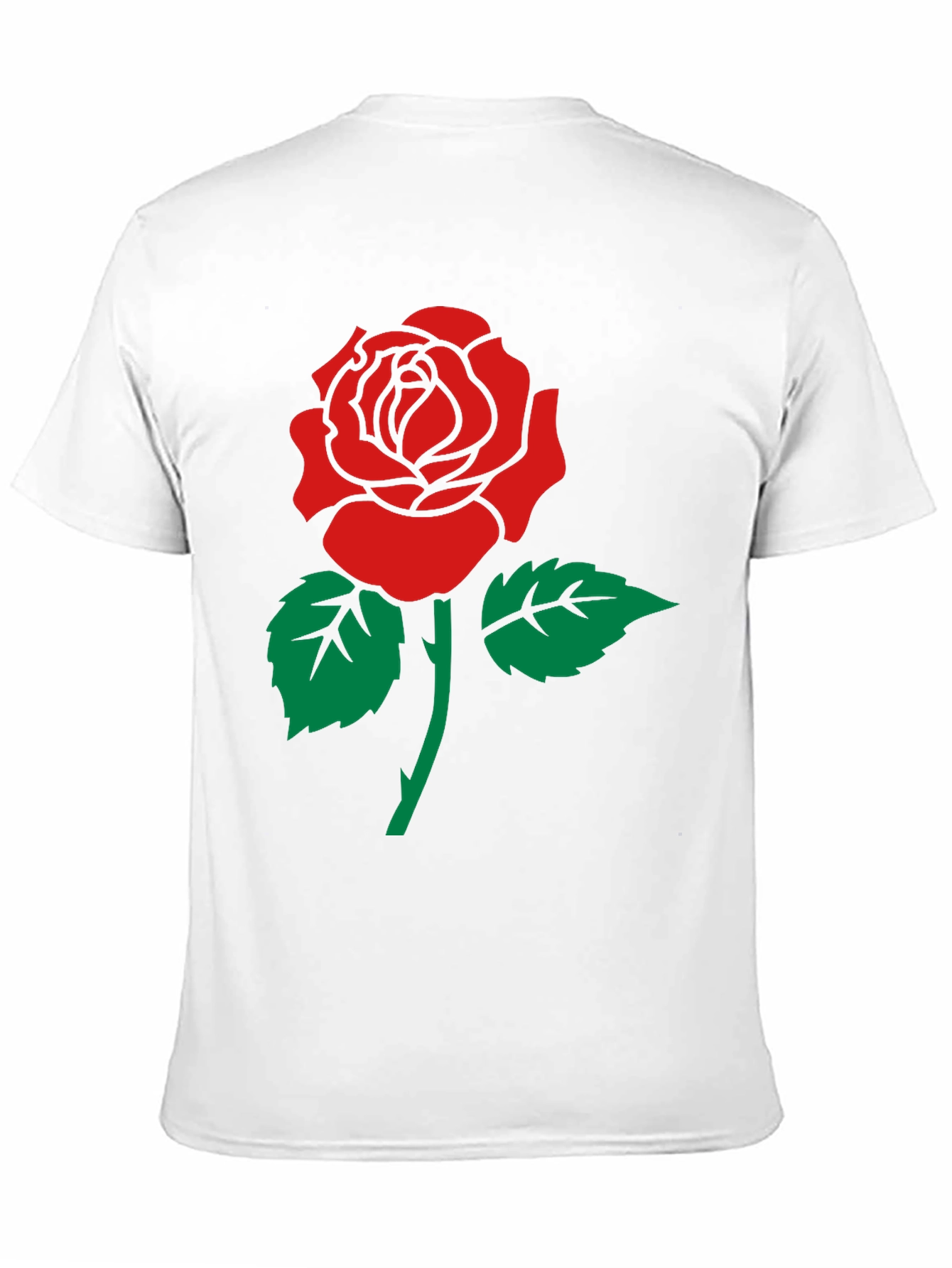 Rose Graphic Print Crew Neck T-Shirt