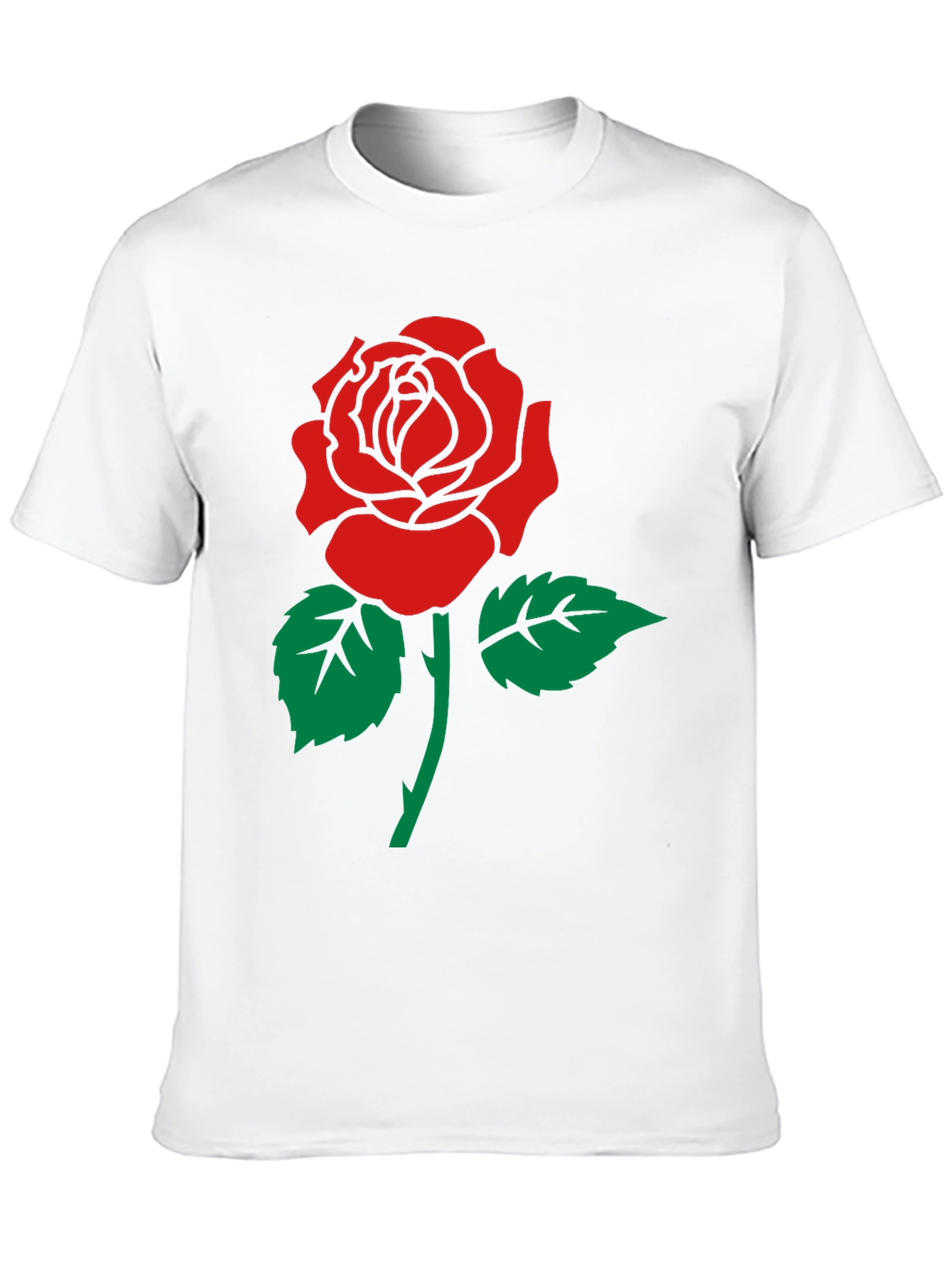 Rose Graphic Print Crew Neck T-Shirt