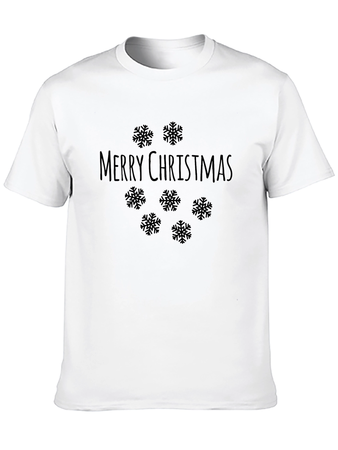 Merry Christmas Snowflake T-Shirt - Holiday Festive Tee