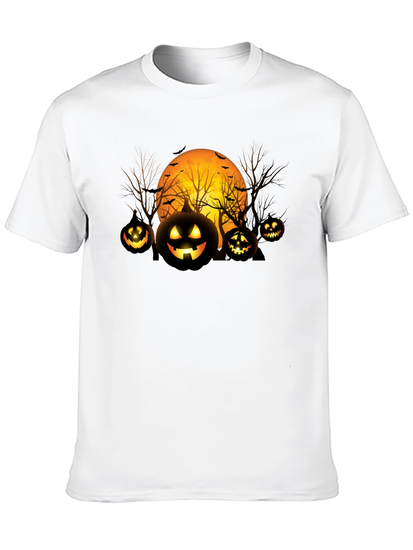 Halloween Pumpkin Moon Graphic T-Shirt