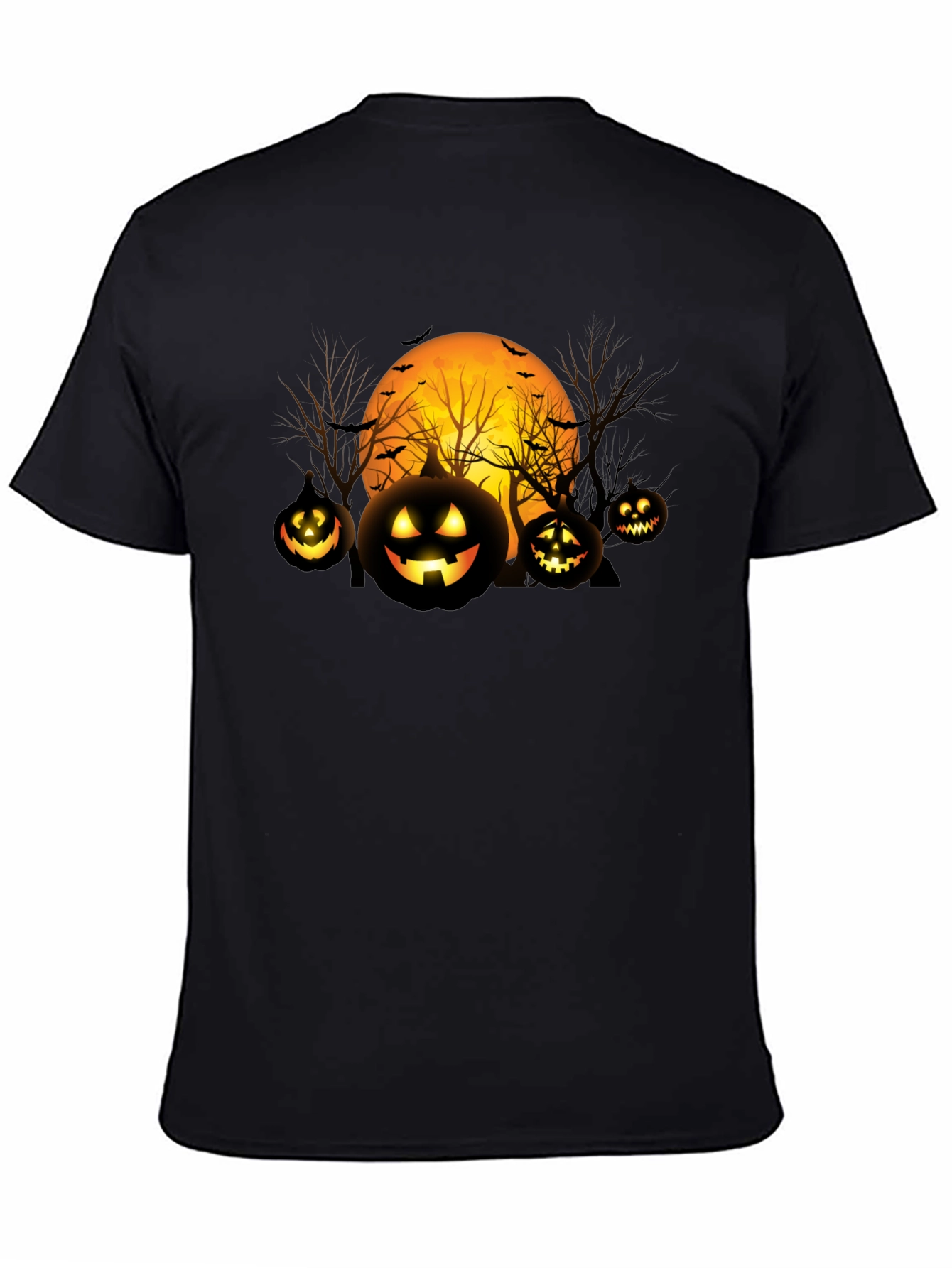 Halloween Pumpkin Moon Graphic T-Shirt