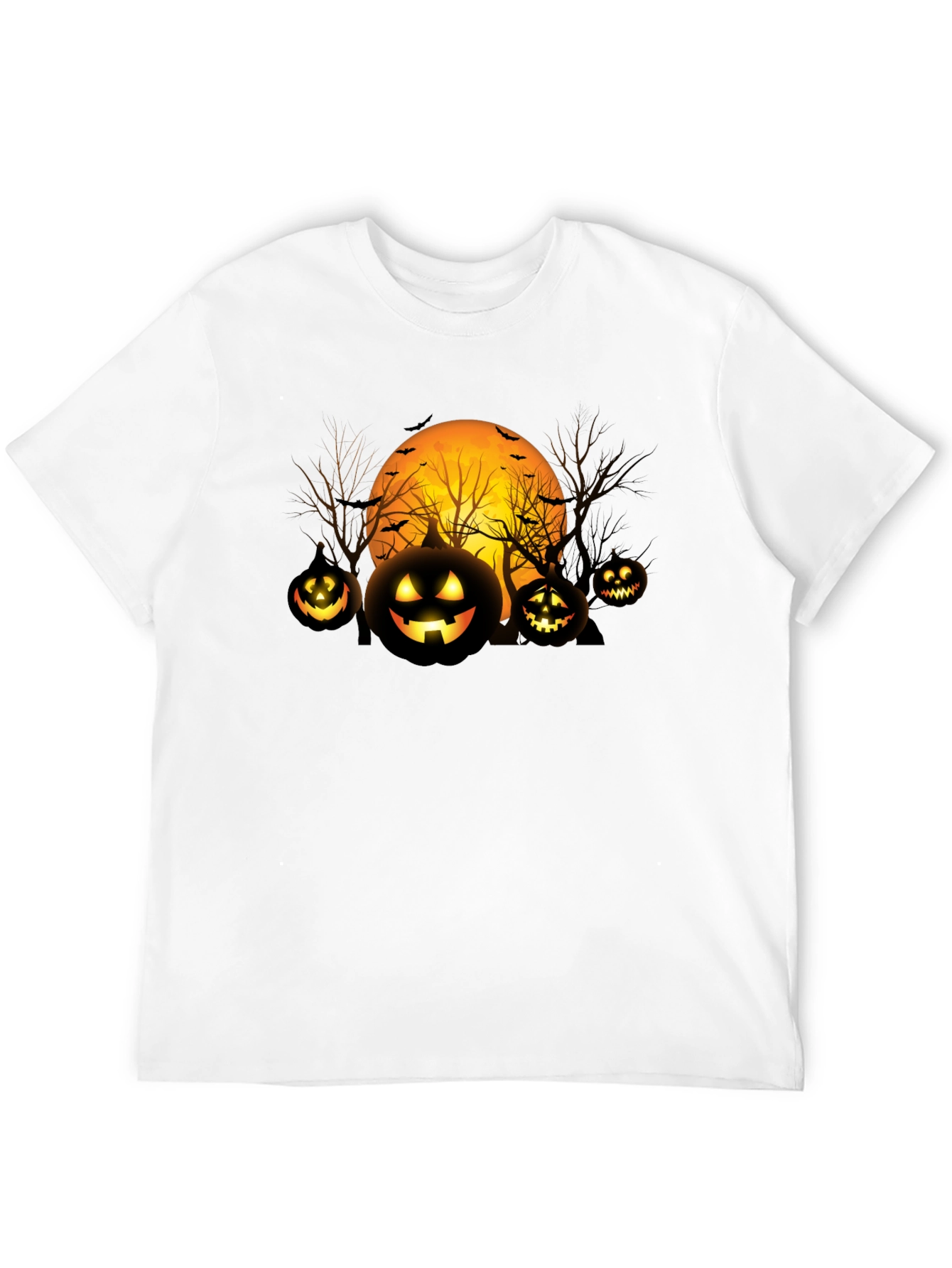 Halloween Pumpkin Moon Graphic T-Shirt