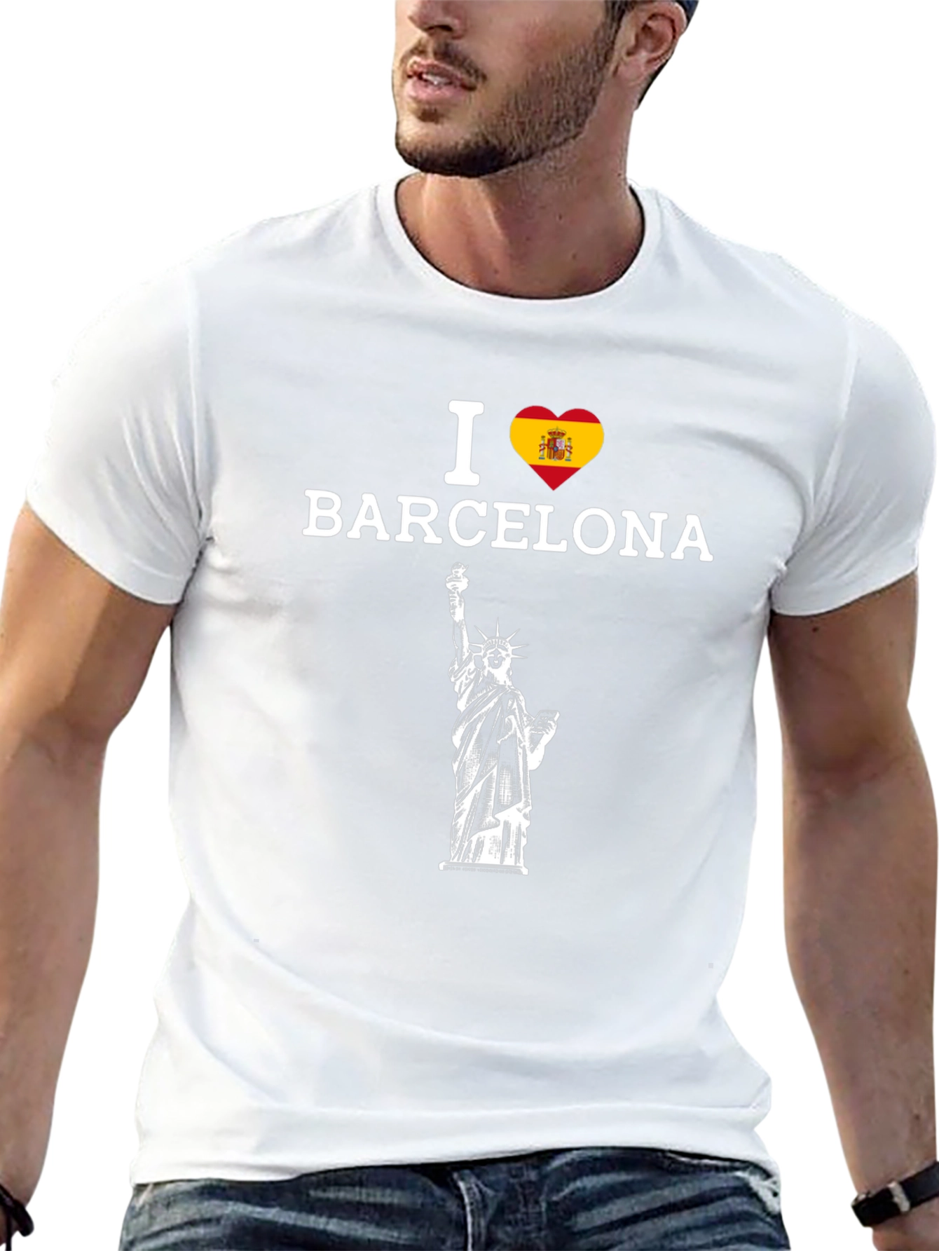 I Love Barcelona T-Shirt Statue of Liberty