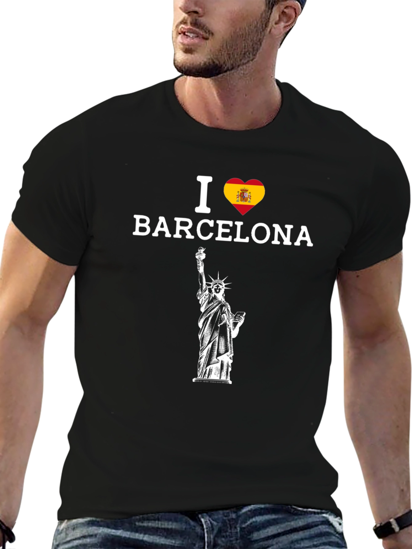 I Love Barcelona T-Shirt Statue of Liberty
