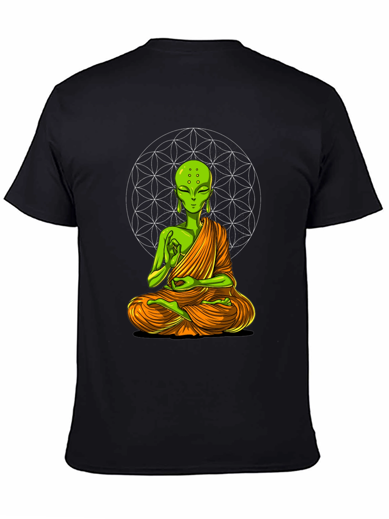 Meditating Alien T-Shirt - Black